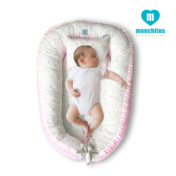 Asiento U - Rosa Bebé Estrellas - Monchitos